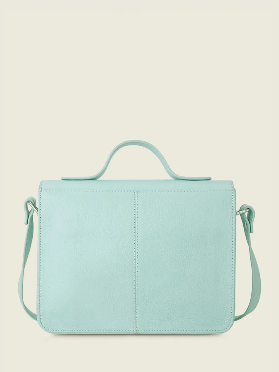 SAC BANDOULIÈRE CUIR BLEU FEMME Mademoiselle George Pastel - Bleuet