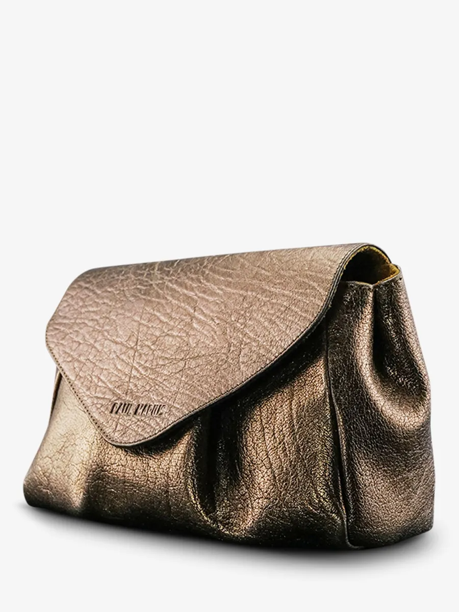 SAC BANDOULIÈRE CUIR CUIVRÉ FEMME Suzon M - Cuivré