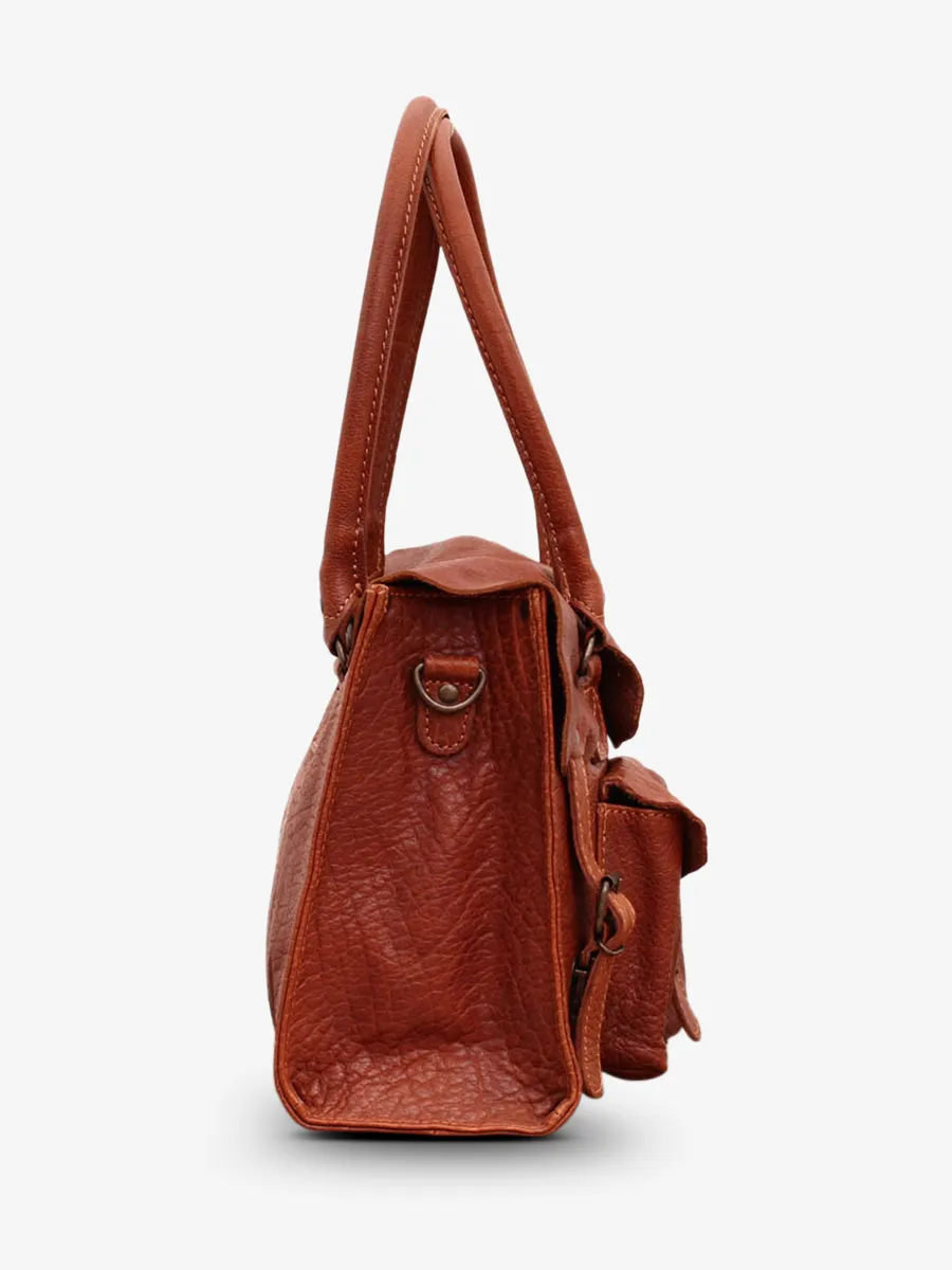 SAC BANDOULIÈRE CUIR MARRON FEMME LeRive Gauche - M - Naturel