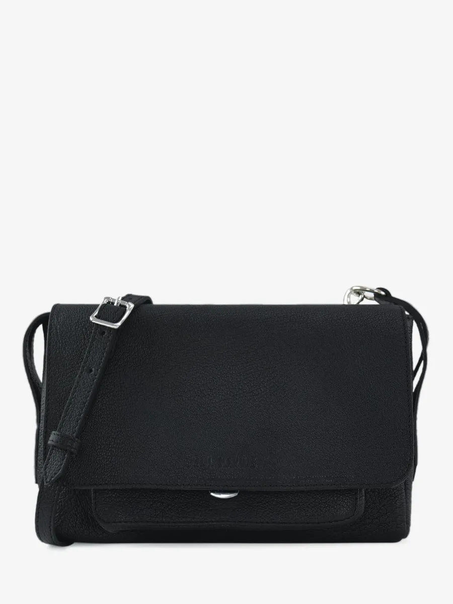 SAC BANDOULIÈRE CUIR NOIR FEMME Diane S - Noir