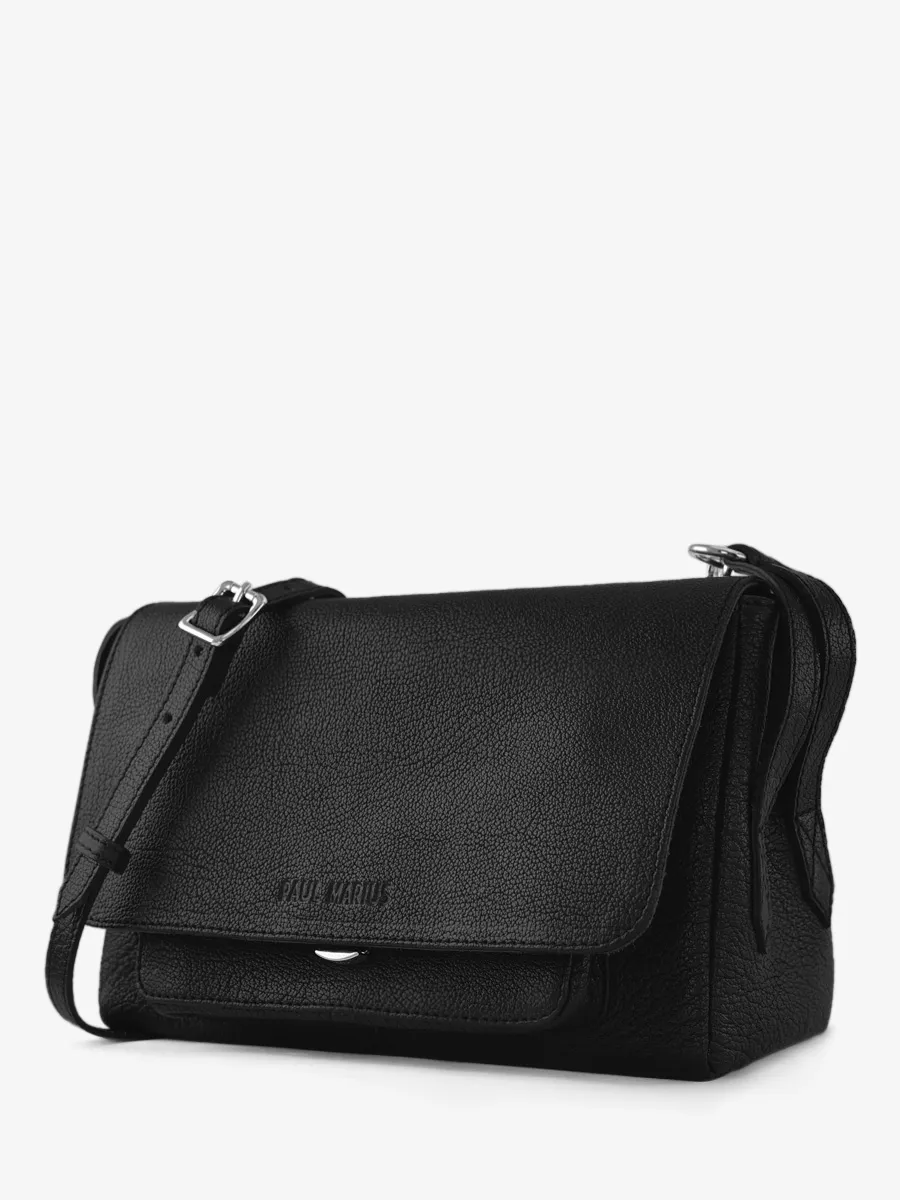 SAC BANDOULIÈRE CUIR NOIR FEMME Diane S - Noir