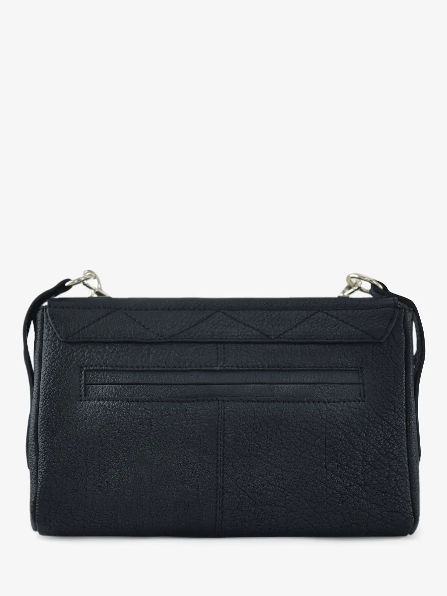 SAC BANDOULIÈRE CUIR NOIR FEMME Diane S - Noir