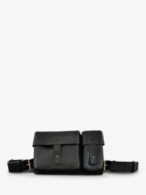 SAC BANDOULIÈRE CUIR NOIR LaCartouchière - Noir Huilé