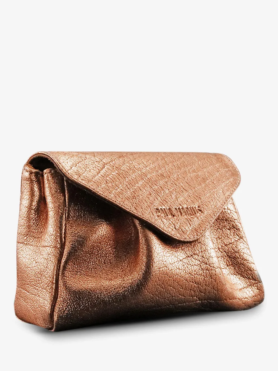 SAC BANDOULIÈRE CUIR OR ROSE FEMME Suzon S - Or Rose