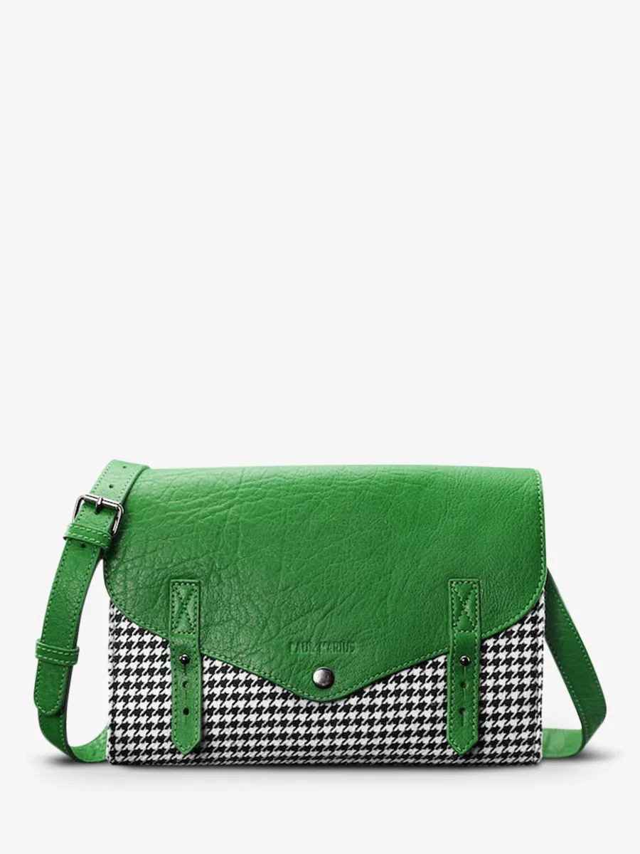 SAC BANDOULIÈRE CUIR VERT FEMME L'Indispensable Grand Prix - Vert Acide