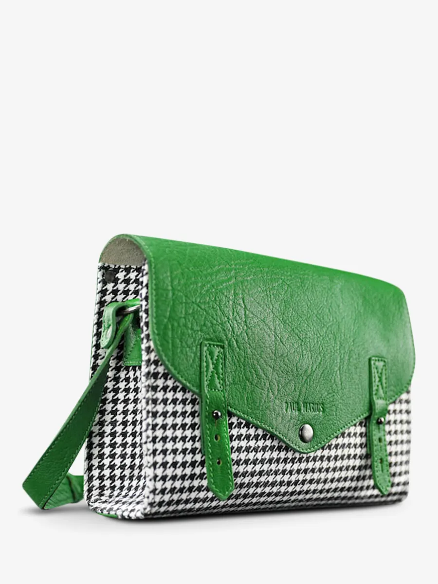 SAC BANDOULIÈRE CUIR VERT FEMME L'Indispensable Grand Prix - Vert Acide