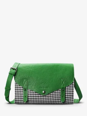 SAC BANDOULIÈRE CUIR VERT FEMME L'Indispensable Grand Prix - Vert Acide