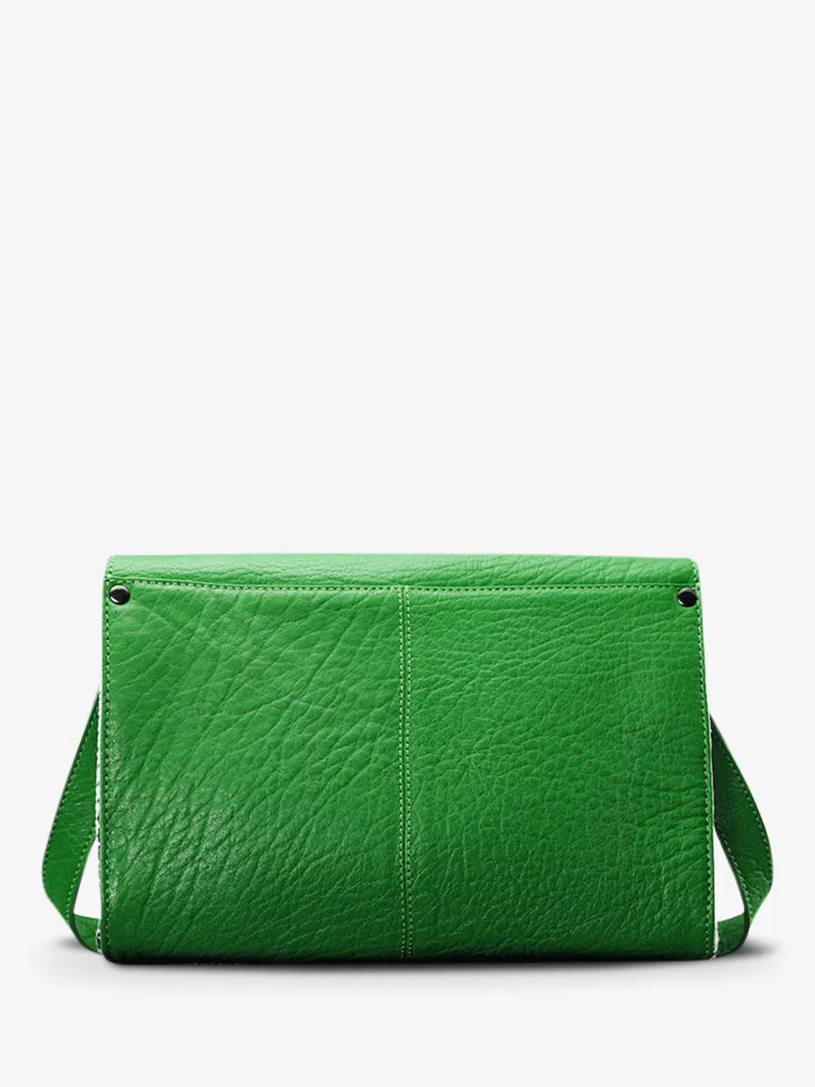 SAC BANDOULIÈRE CUIR VERT FEMME L'Indispensable Grand Prix - Vert Acide