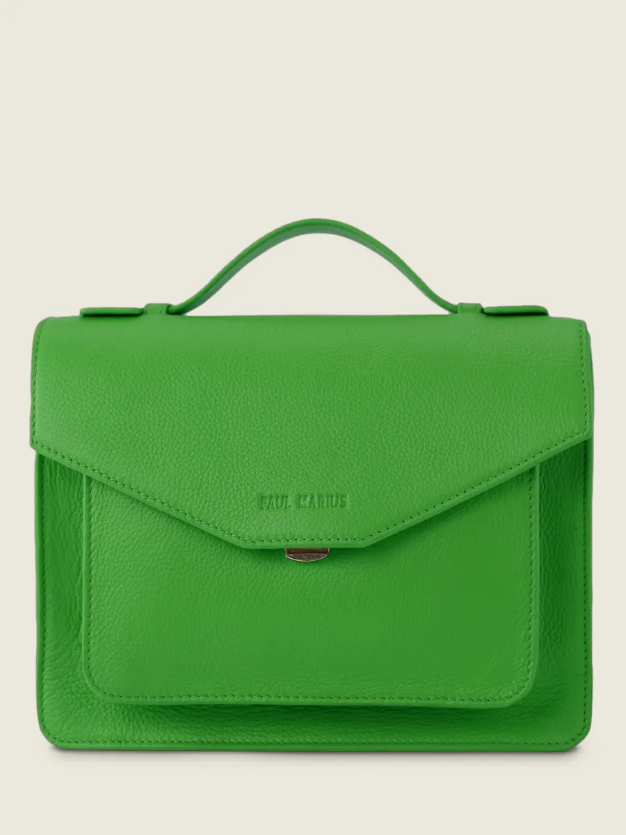 SAC BANDOULIÈRE CUIR VERT FEMME Simone Sorbet - Kiwi