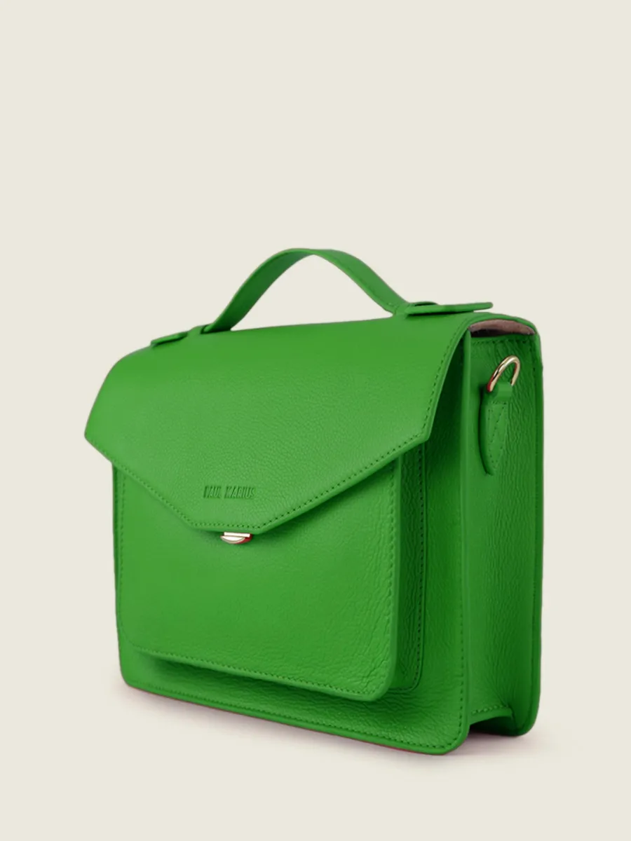 SAC BANDOULIÈRE CUIR VERT FEMME Simone Sorbet - Kiwi