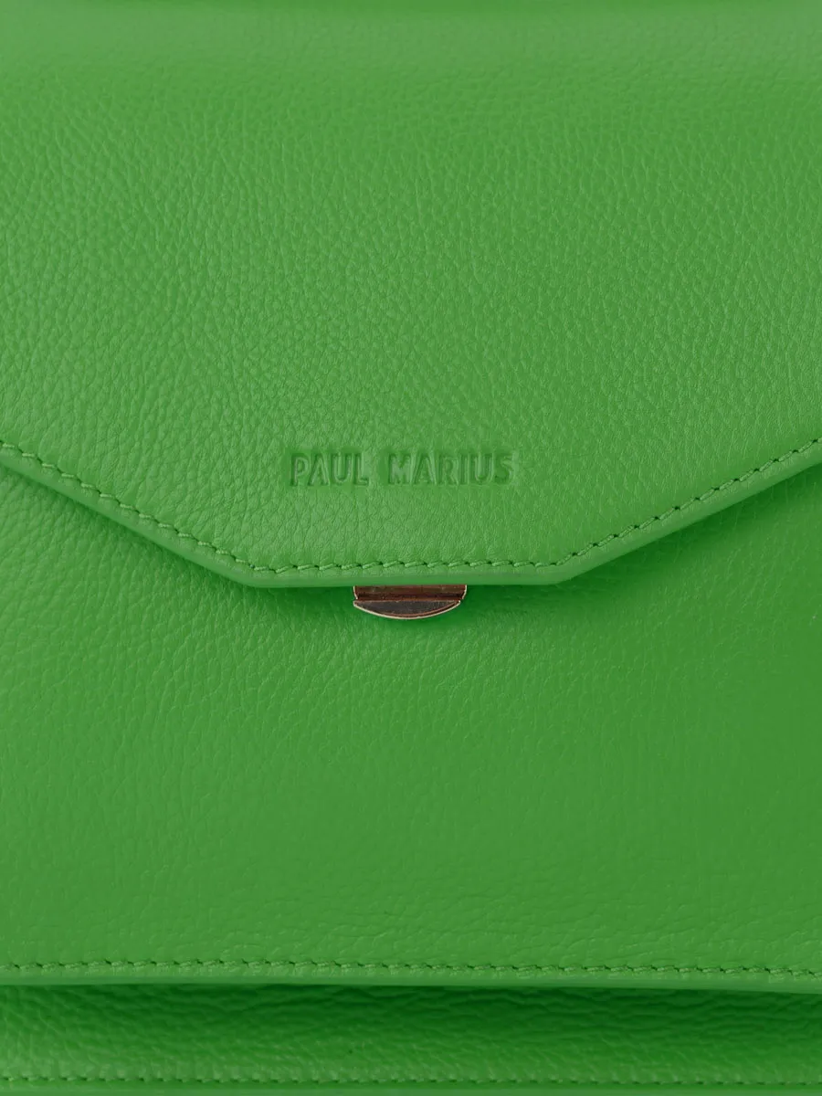 SAC BANDOULIÈRE CUIR VERT FEMME Simone Sorbet - Kiwi