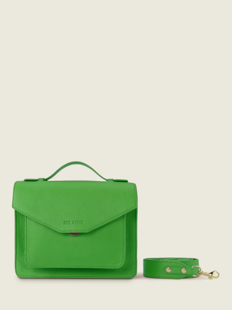 SAC BANDOULIÈRE CUIR VERT FEMME Simone Sorbet - Kiwi