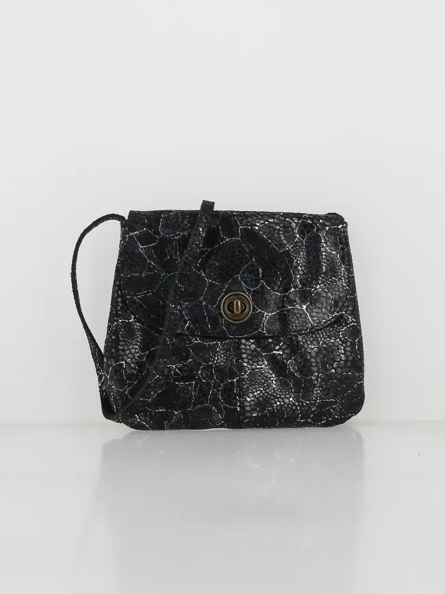 Sac bandoulière cuir totally large party noir femme - Pieces | wimod