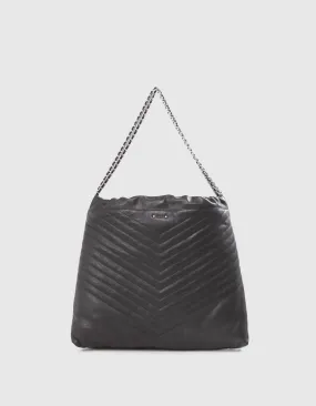 Sac seau 1440 noir cuir Taille Large Femme