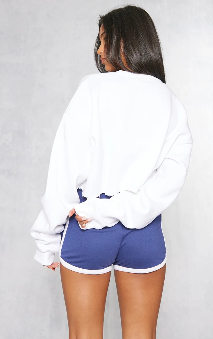 Sweat court oversize blanc