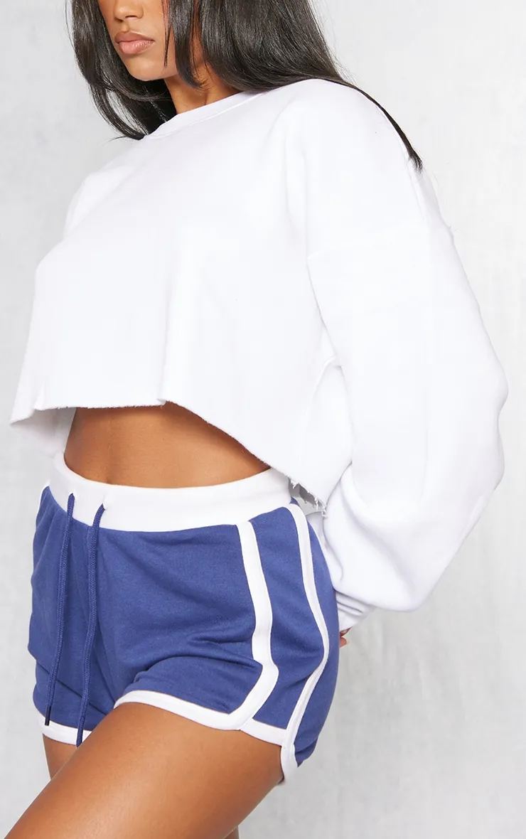 Sweat court oversize blanc