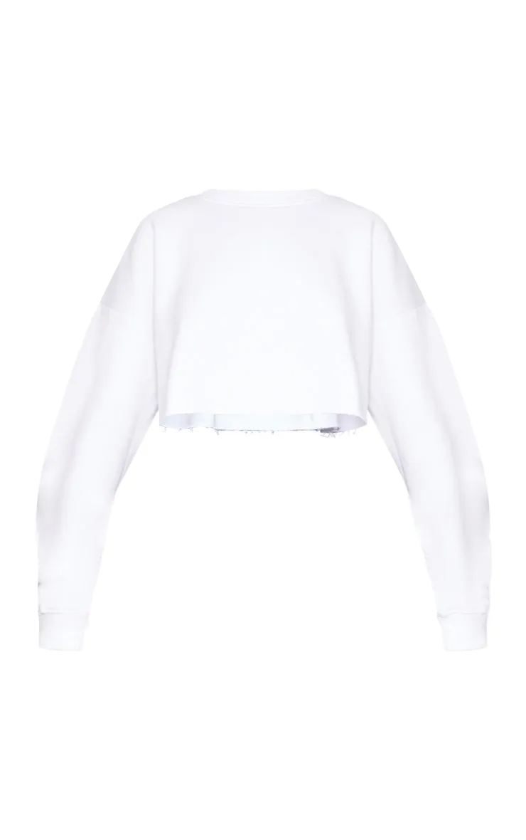 Sweat court oversize blanc