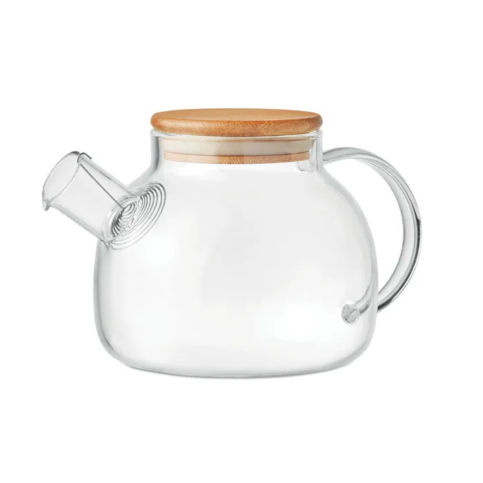 Théière en verre avec couvercle en bambou - 850ml - MUNNAR - Vertlapub