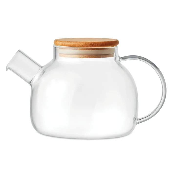 Théière en verre avec couvercle en bambou - 850ml - MUNNAR - Vertlapub