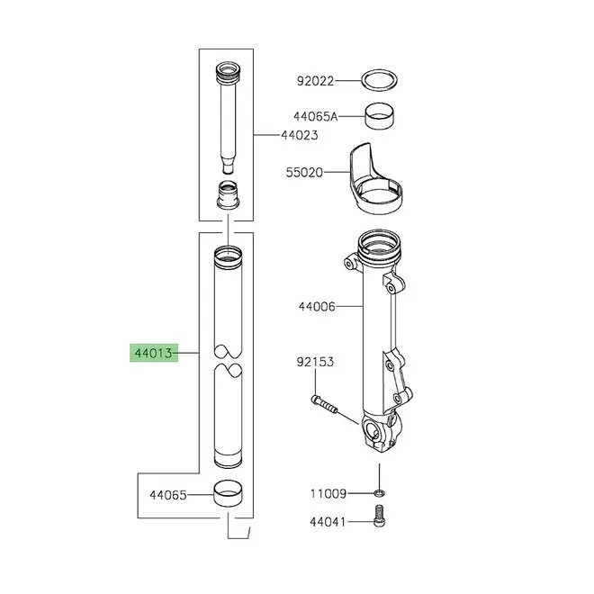 Tube de fourche Kawasaki Z650RS (2022-2024) | Moto Shop 35