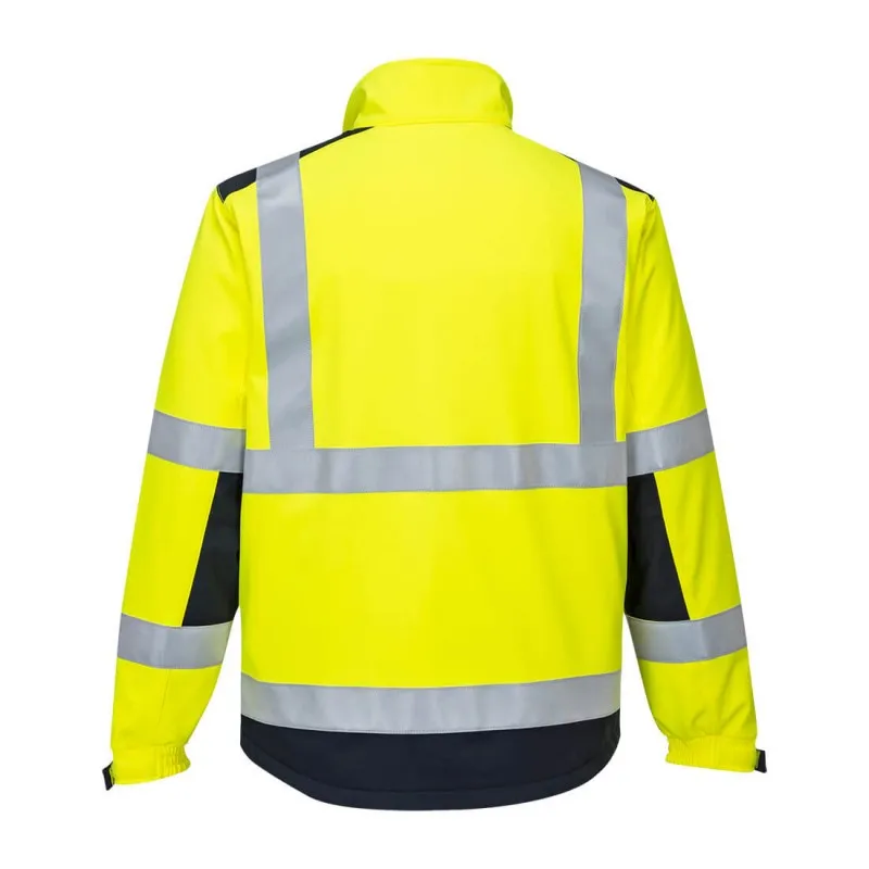 Veste haute visibilité homme coloris fluorescent hv jaune & orange